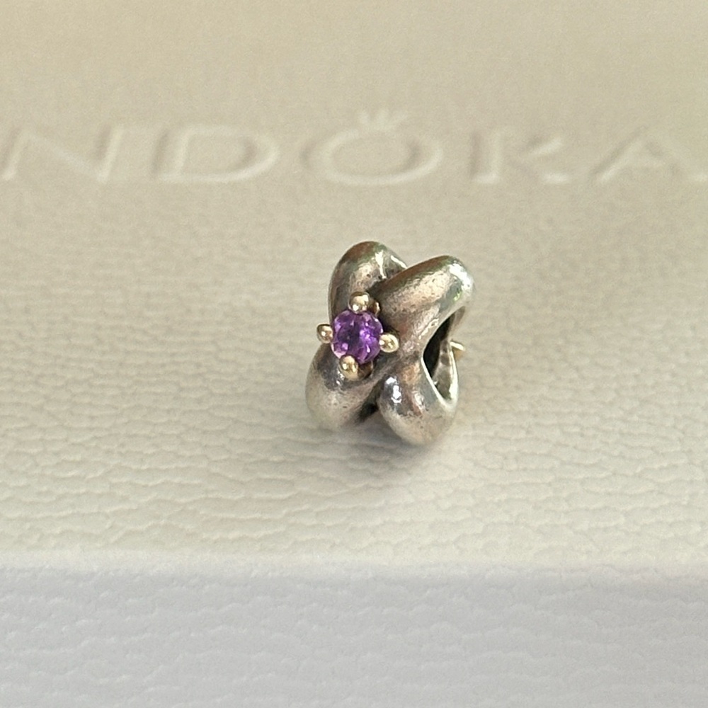 Pandora Amethyst Love Knot 14k